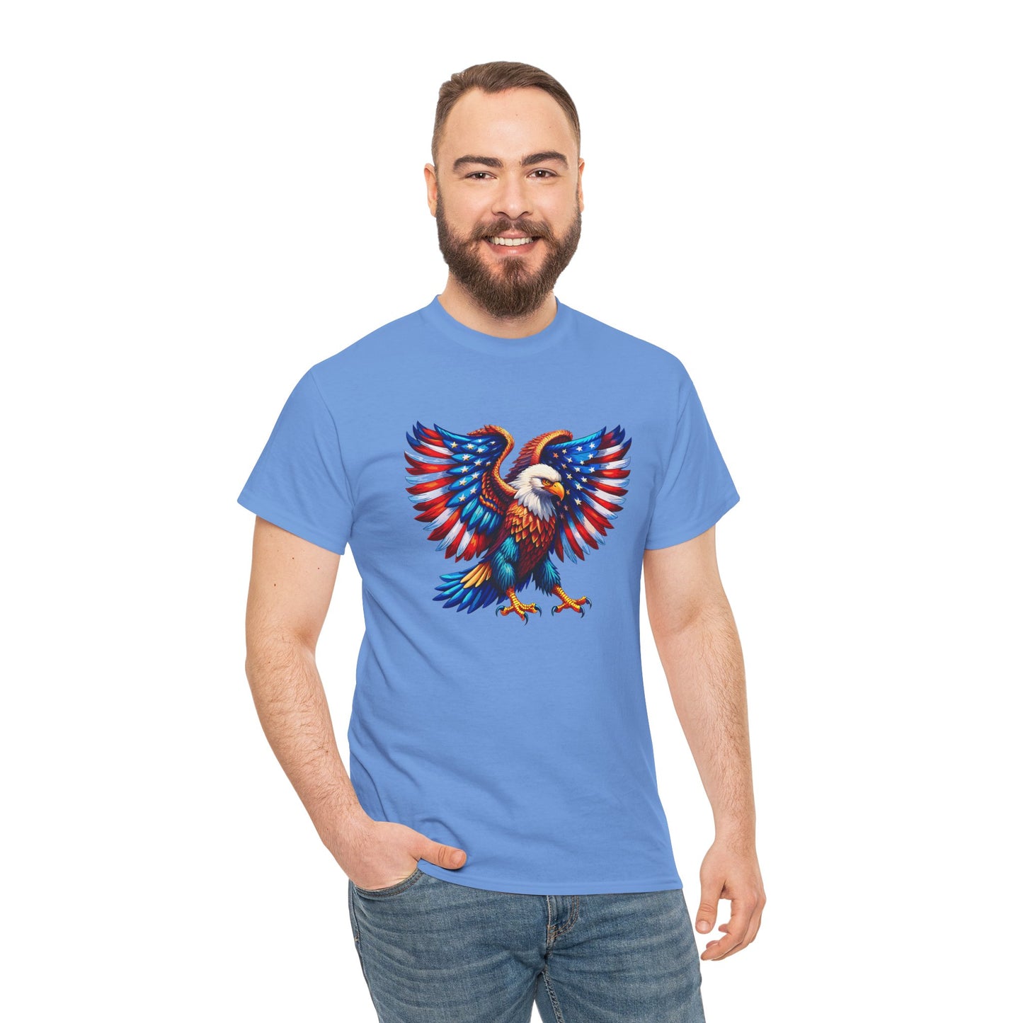 Princess Grace  Patriotic Eagle Graphic Tee  Unisex Heavy Cotton T-Shirt