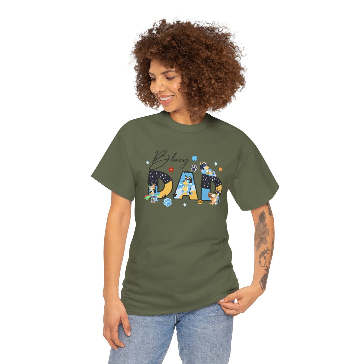 Princess Grace  Fun 'Blessed Dad' Unisex Heavy Cotton Tee Perfect Gift for Father's Day