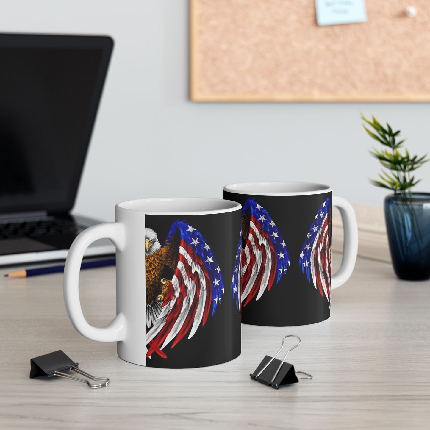 Princess Grace Patriotic Eagle Ceramic Mug, 11oz 15oz, America Pride, Veteran Gift, Fourth of July, Coffee Cup, Collector's Item