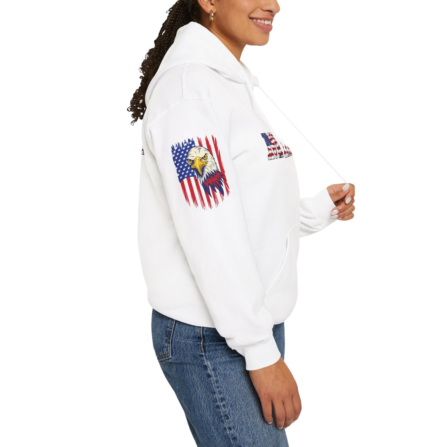 Princess Grace  American Pride Marine Eagle Hooded Sweatshirt