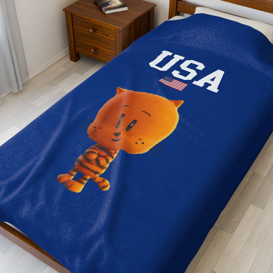 Princess Grace  TEAM USA  Velveteen Plush Blanket