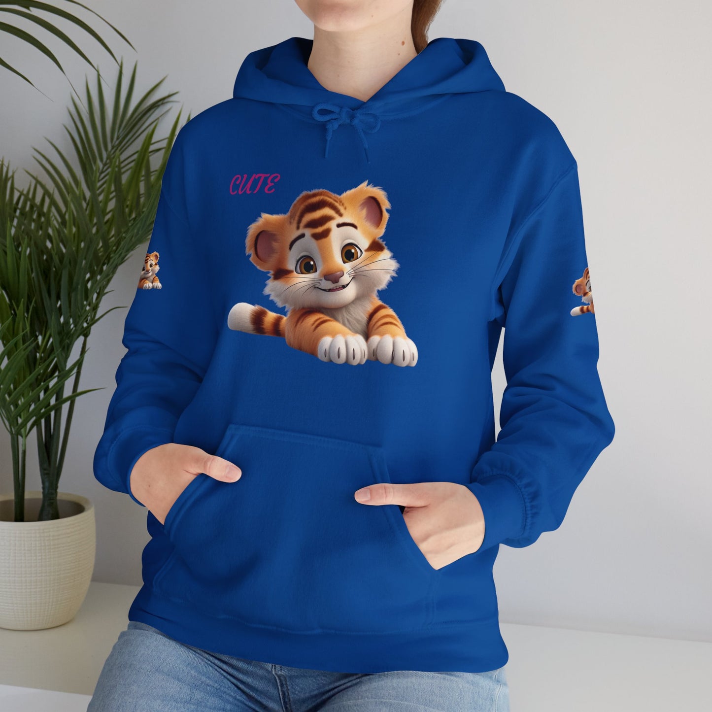 Princess Grace  Cute Tiger Design Unisex Heavy Blend Hooded Sweatshirt