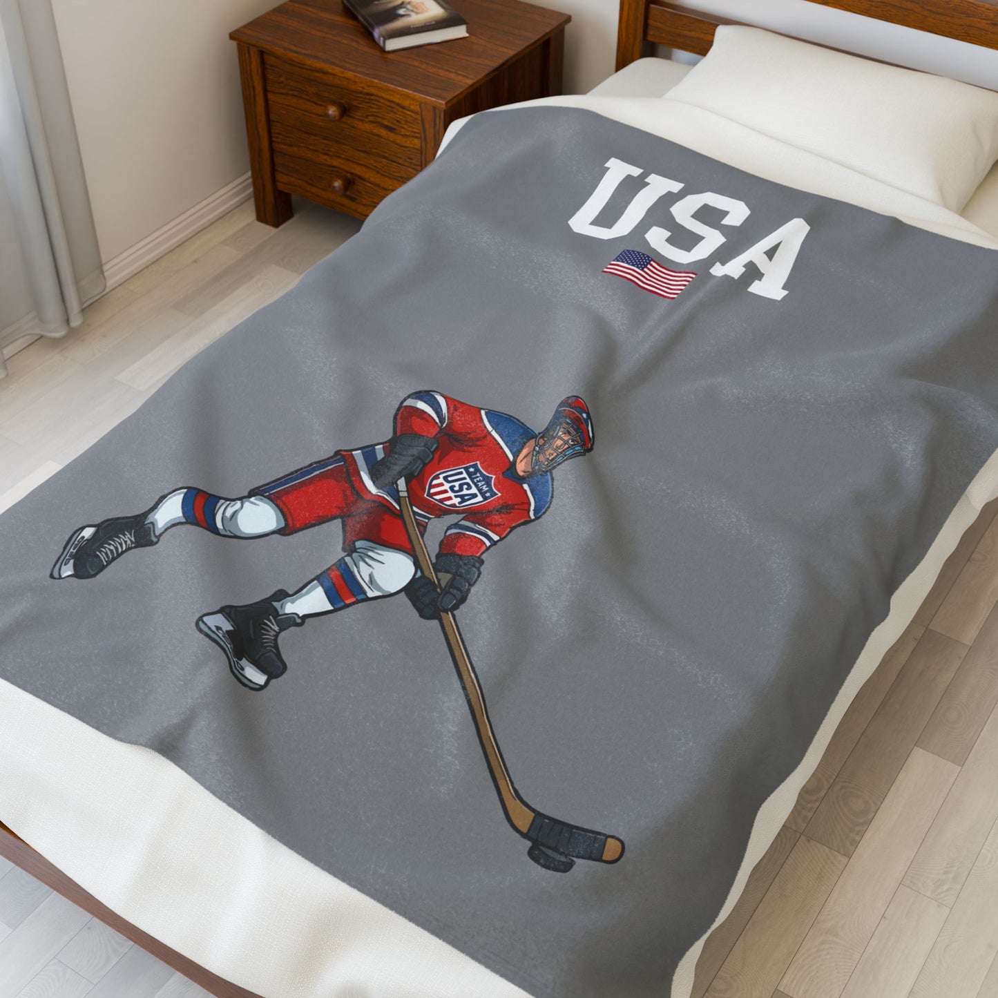 Princess Grace  TEAM USA  Velveteen Plush Blanket