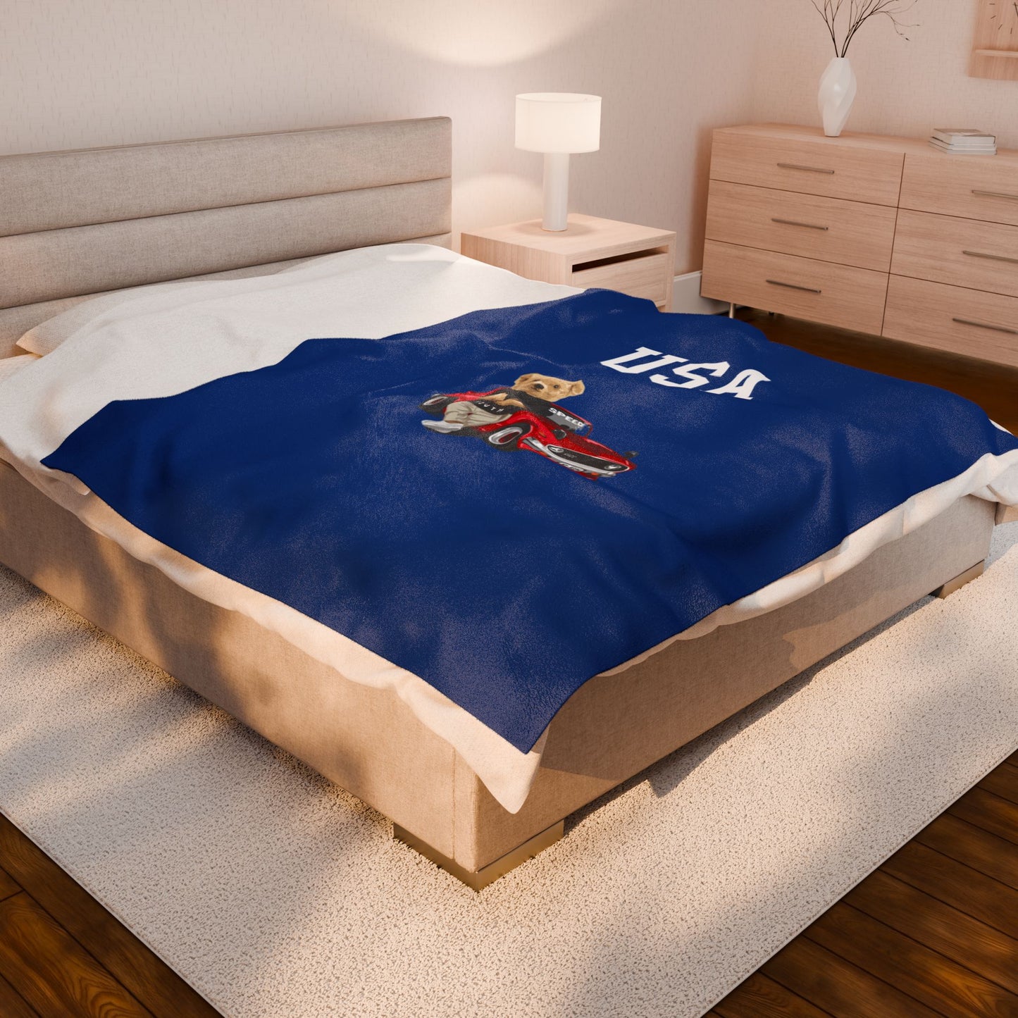 Princess Grace  TEAM USA  Velveteen Plush Blanket
