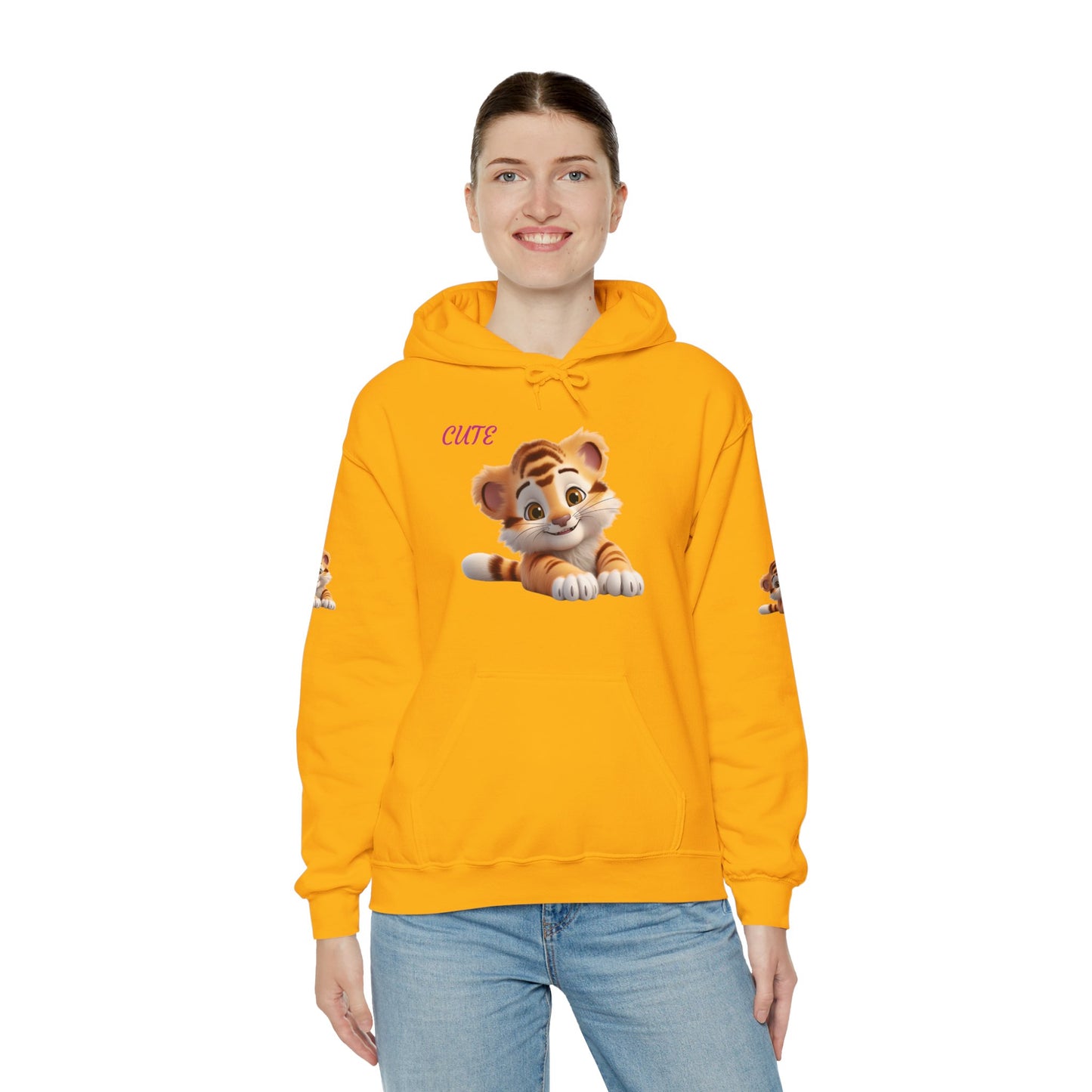 Princess Grace  Cute Tiger Design Unisex Heavy Blend Hooded Sweatshirt