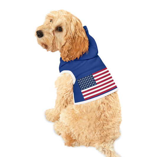Princess Grace  Patriotic Pet Hoodie with American Flag Design
