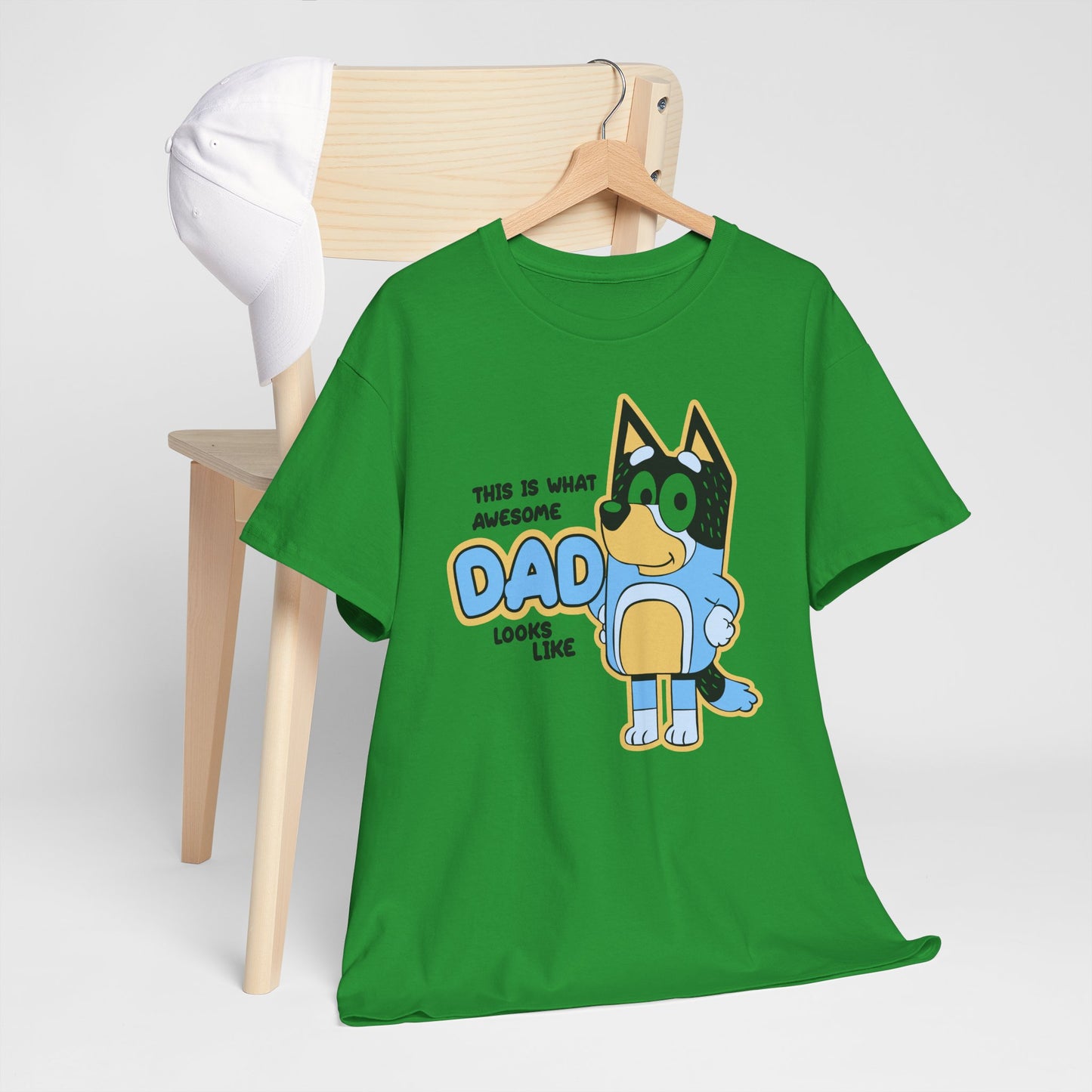 Princess Grace  Bluey  Awesome Dad Unisex Heavy Cotton Tee  Funny Gift for Father's Day