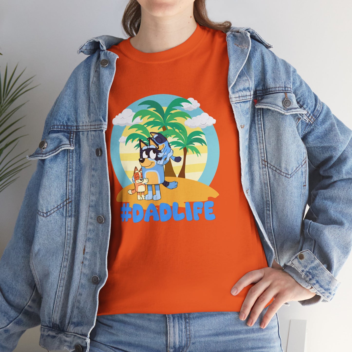 Princess Grace  Bluey  #DadLife Unisex Heavy Cotton Tee  Perfect for Dads Beach Vibes and Everyday Wear