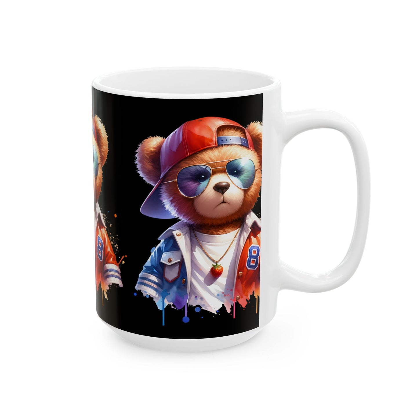 Princess Grace  Cool Bear Ceramic Mug   11oz & 15oz  Stylish Animal Design for Any Occasion