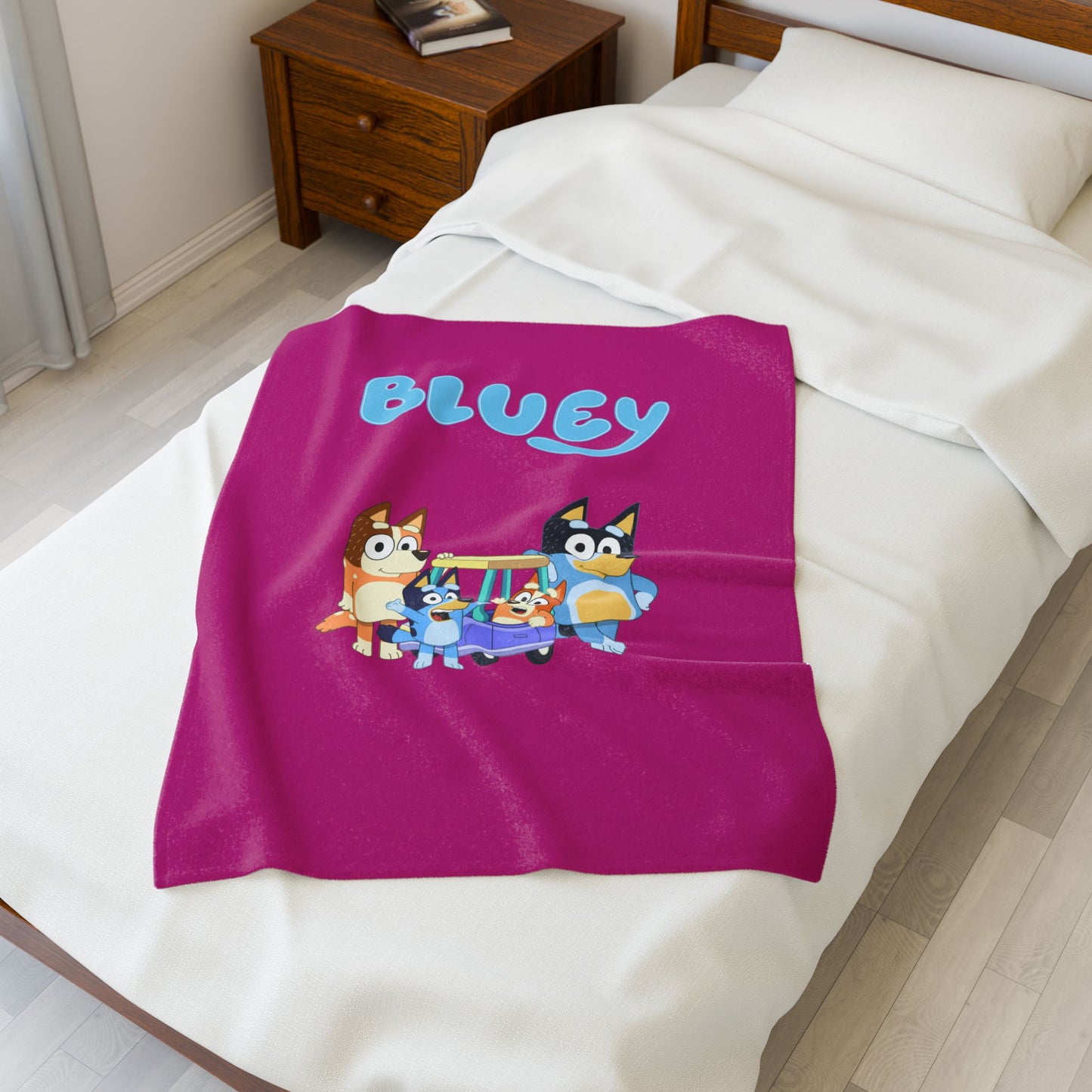 Princess Grace  Bluey Velveteen Plush Blanket  Soft and Cozy for Kids