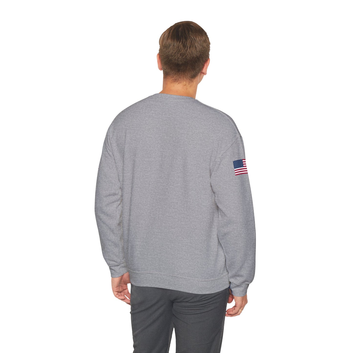 Princess Grace  Patriotic Unisex Crewneck Sweatshirt with American Flags