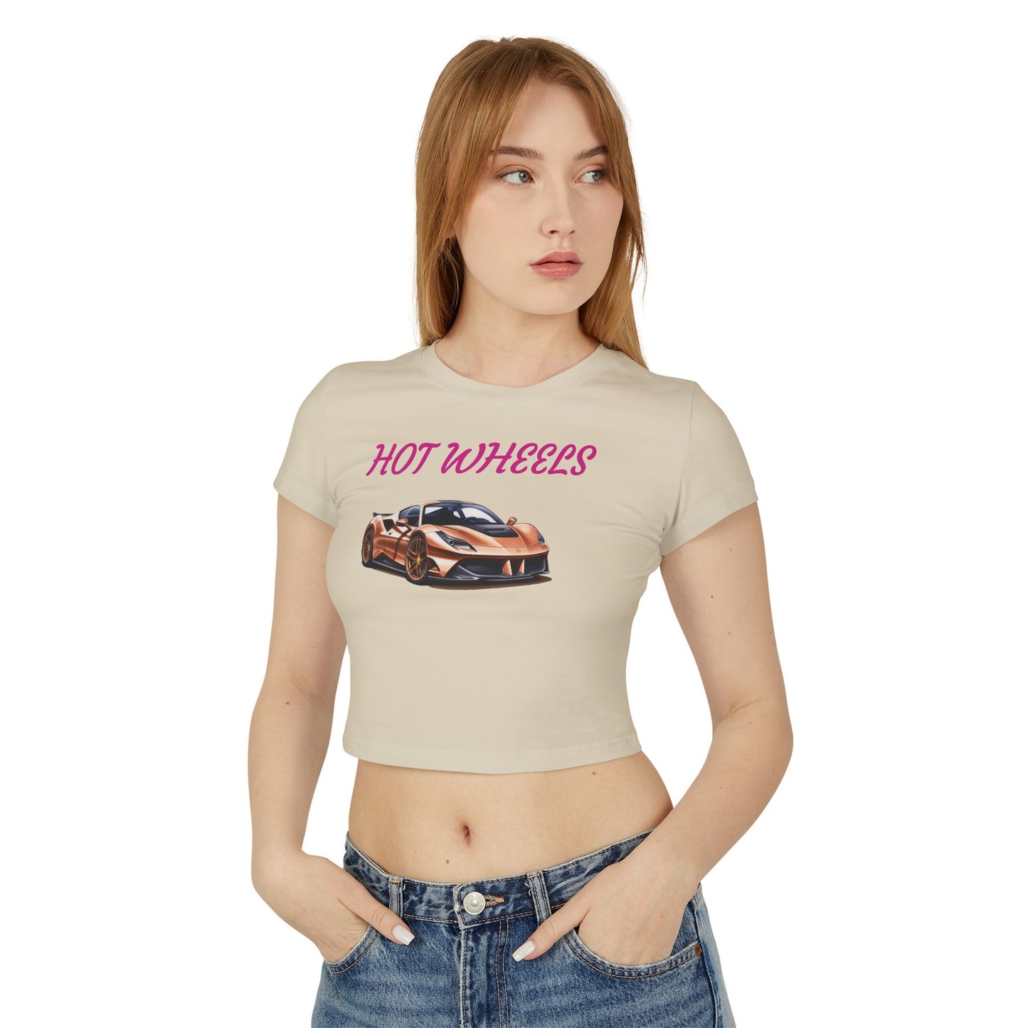 Princess Grace  Hot Wheels Women's Baby Tee Fun & Retro Car Graphic T-Shirt
