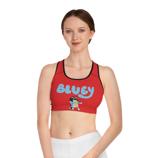 Princess Grace  Fun Bluey Sports Bra for Comfortable & Stylish Gym Wear