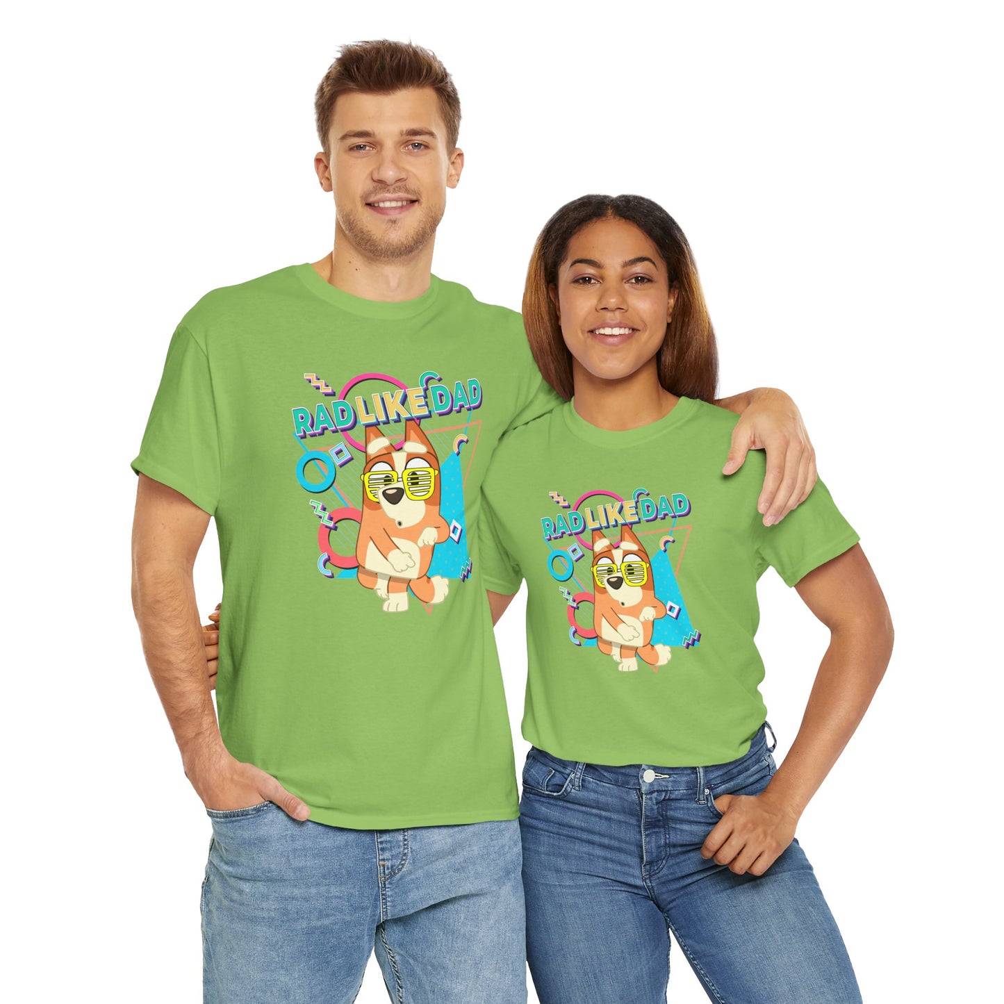 Princess Grace Bluer Rad Like Dad Fun Unisex Heavy Cotton Tee Graphic Tee for Everyday Wear and Gifts