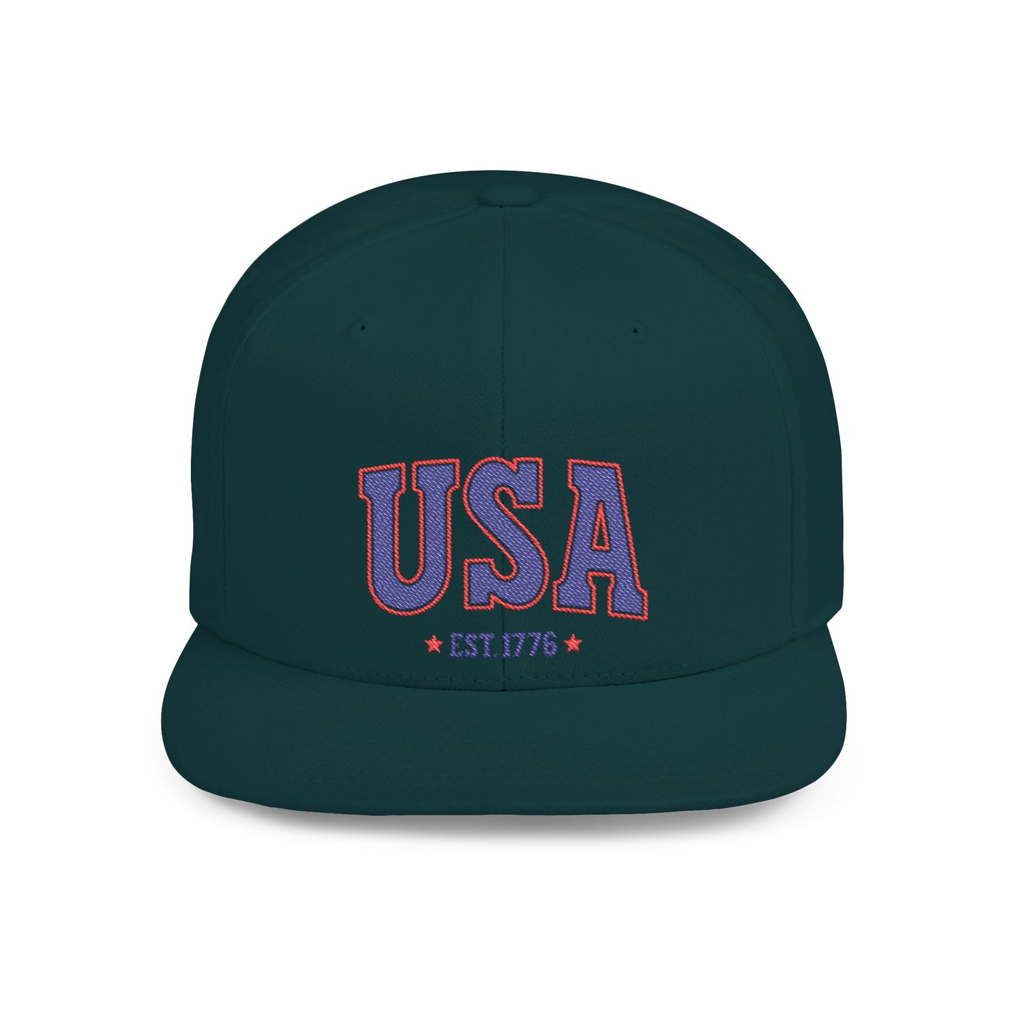 Princess Grace  USA Flat Bill Snapback Hat Patriotic Style, Perfect for Holidays & Outdoor Events