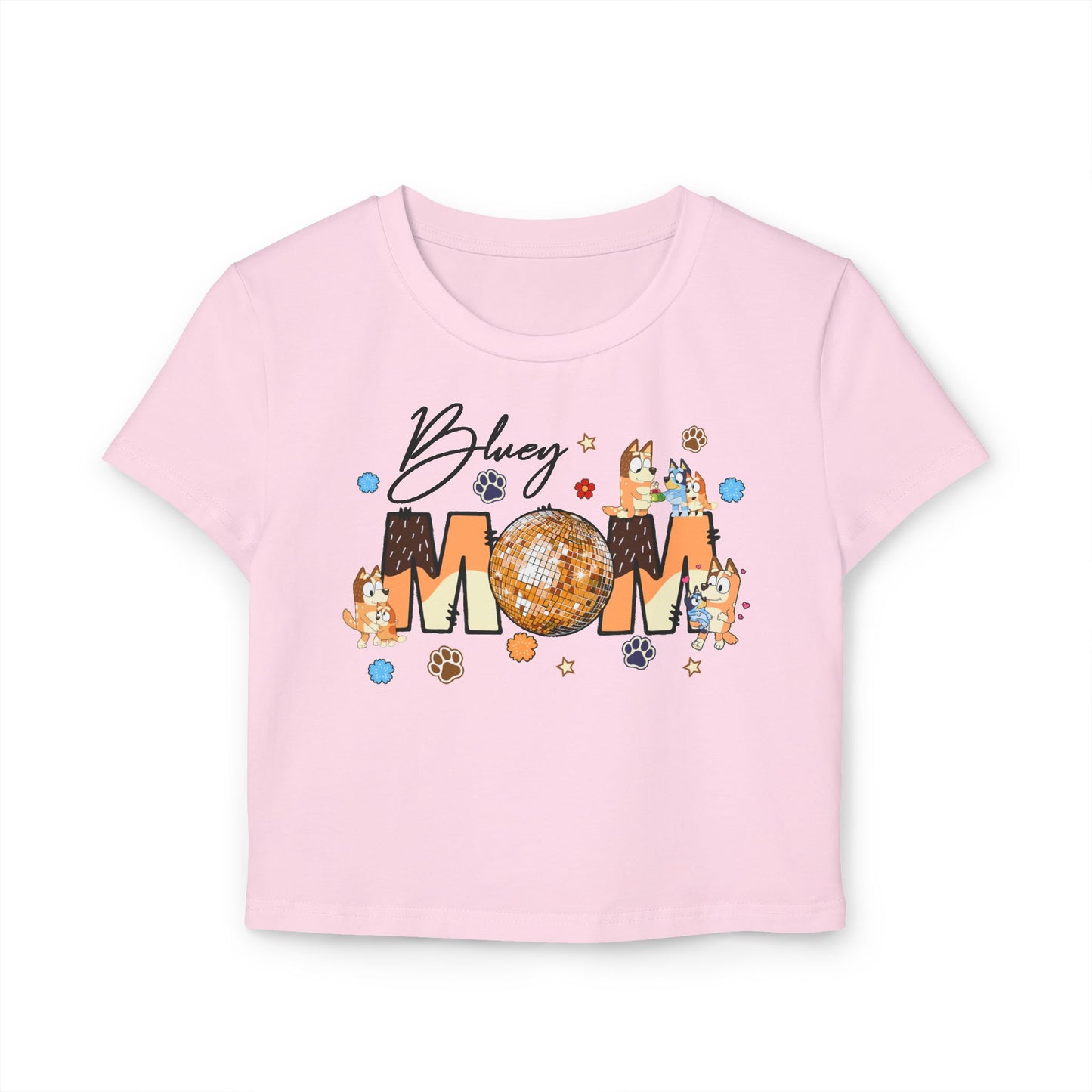 Princess Grace  Cute Bluey Mom Baby Tee for Dog Lovers