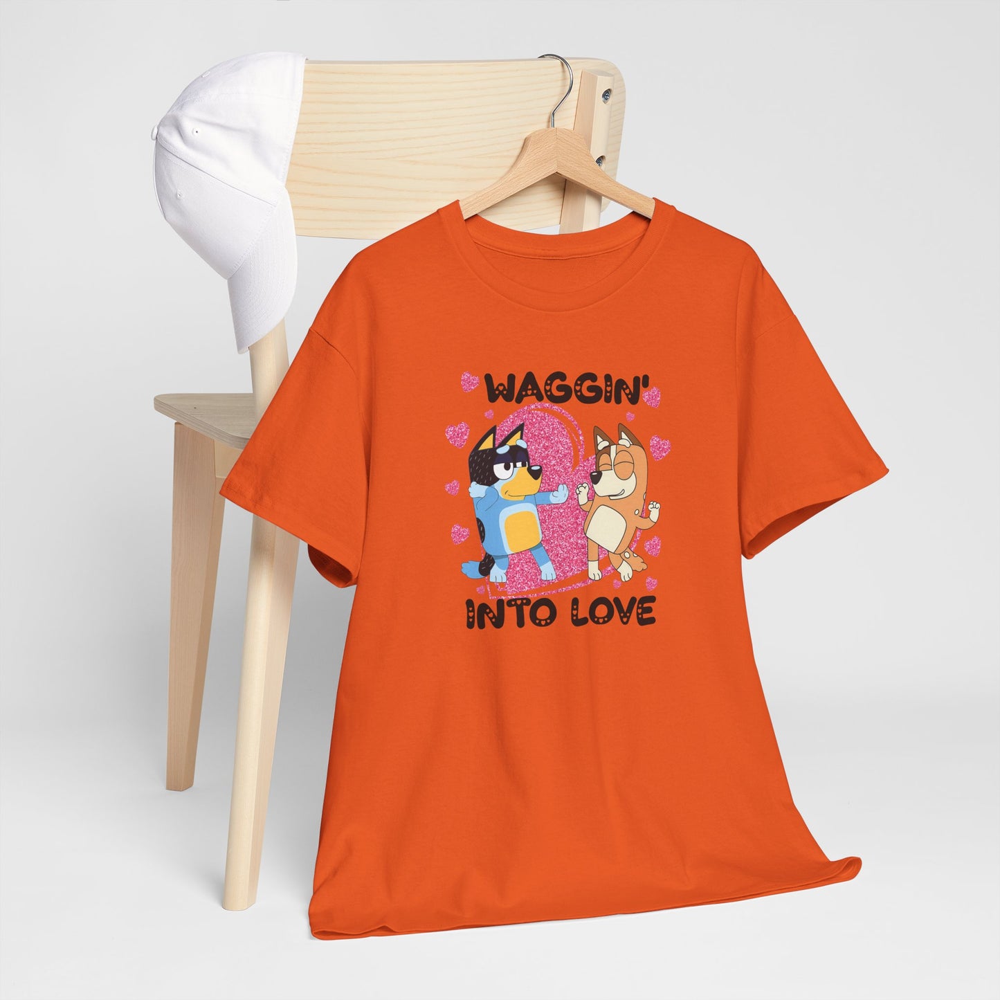 Princess Grace  Bluey  Waggin' Into Love Unisex Heavy Cotton Tee  Cute Pet Themed Shirt for Animal Lovers