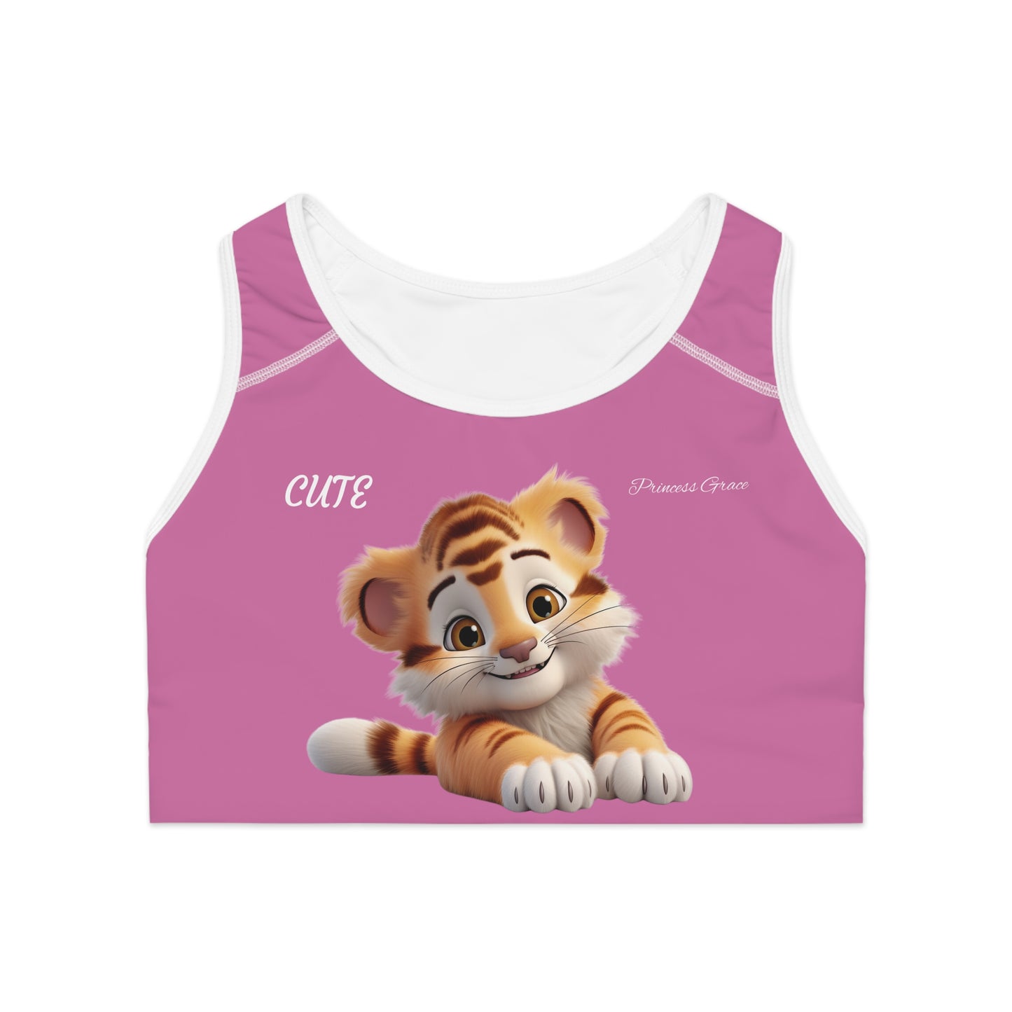 Princess Grace  Cute Tiger Sports Bra