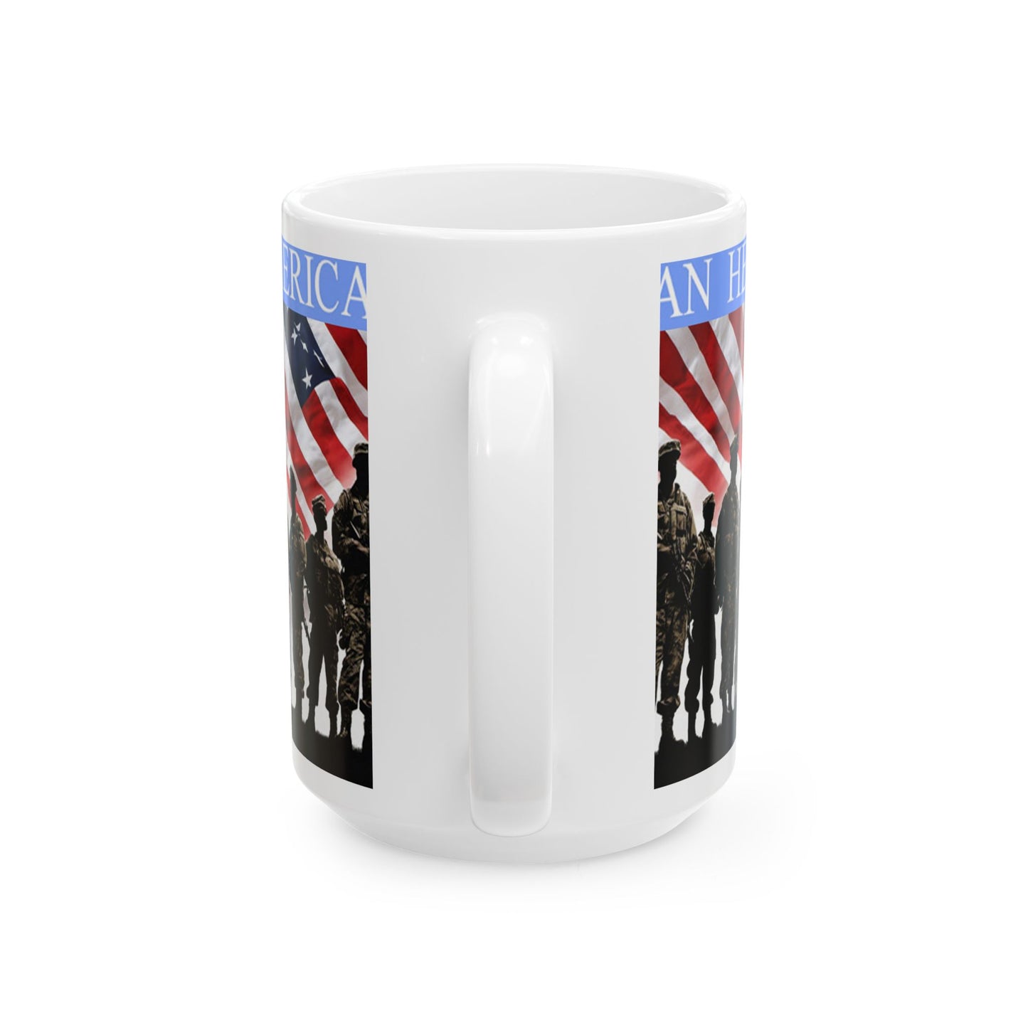 Princess Grace American Hero Ceramic Mug, Coffee Cup for Veterans, Military Appreciation Gift, Independence Day, Father's Day, 11oz, 15oz