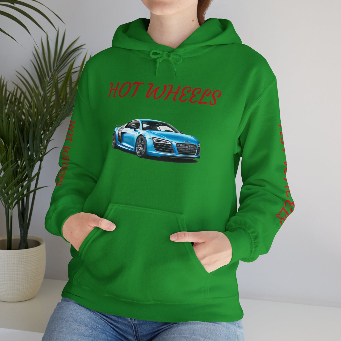 Princess Grace Hot Wheels Unisex Heavy Blen Hooded Sweatshirt Sporty Car Design Perfect for Car Enthusiasts