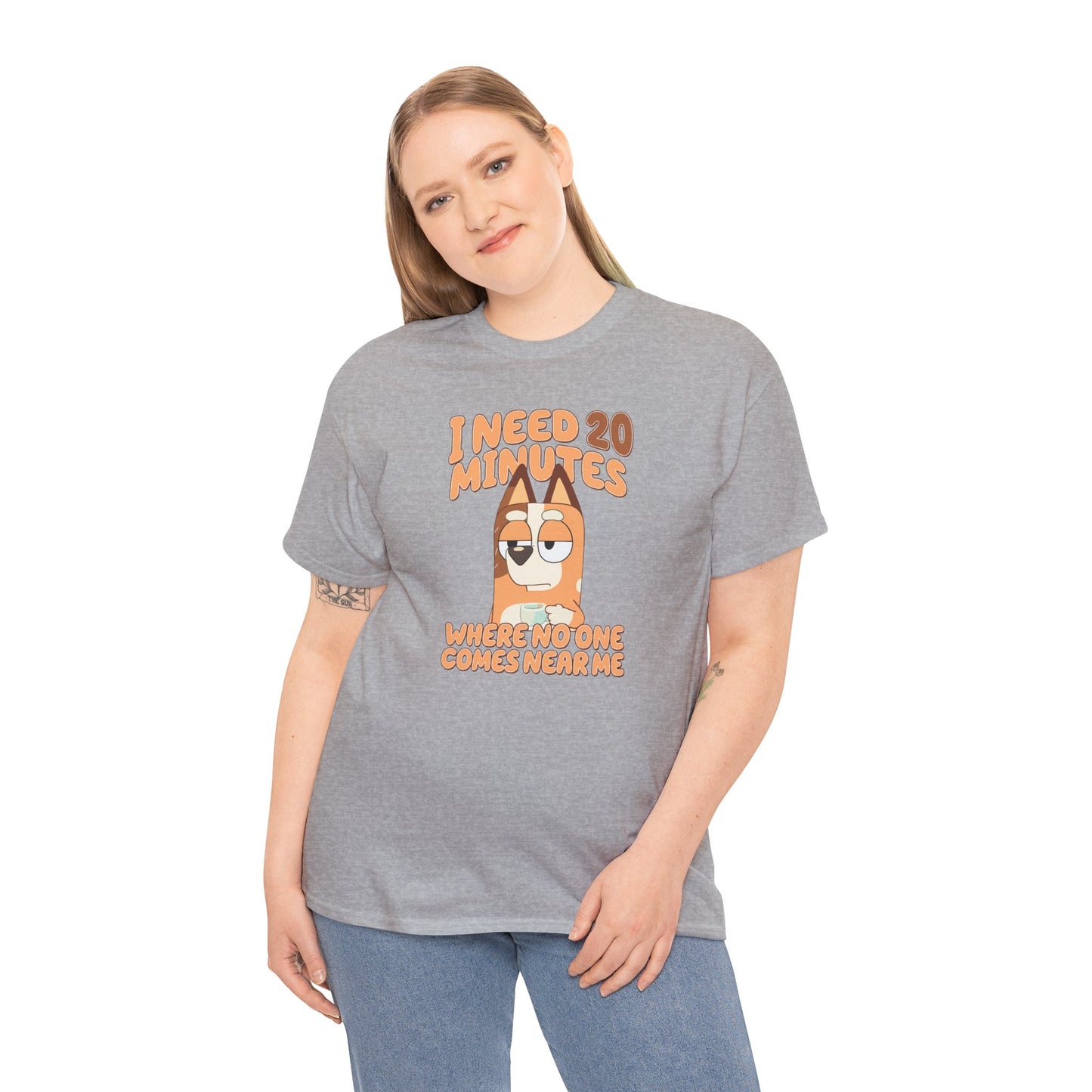 Princess Grace  Bluey  Funny Graphic Tee  "I Need 20 Minutes"