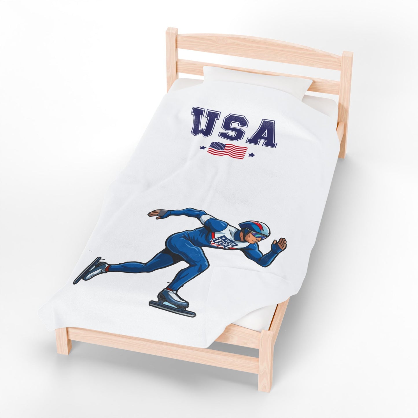 Princess Grace  TEAM USA  Velveteen Plush Blanket