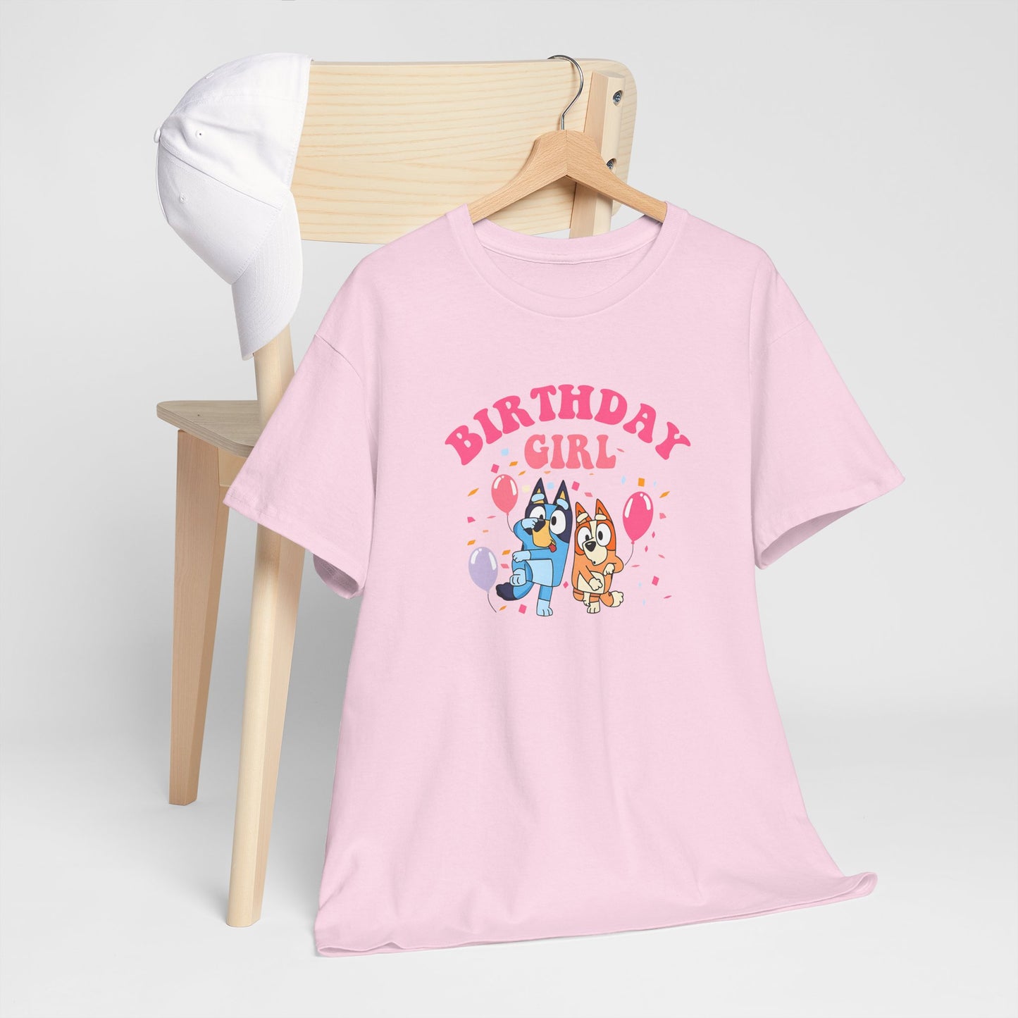 Princess Grace  Bluey  Birthday Girl Unisex Heavy Cotton Tee  Fun Party Attire for Celebrations