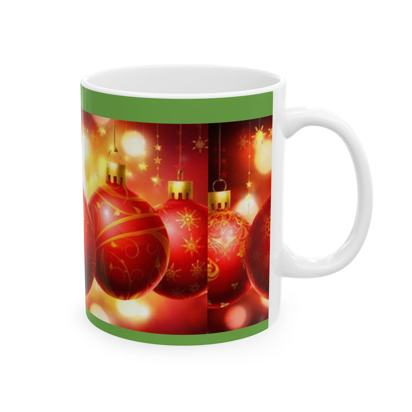 Princess Grace Festive Christmas Ornament Ceramic Mug  Holiday Cheer for Hot Drinks