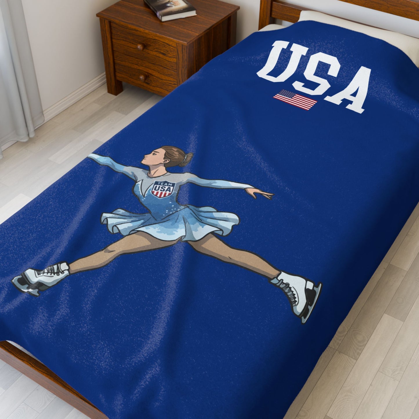 Princess Grace  TEAM USA  Velveteen Plush Blanket