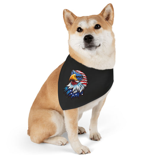Princess Grace  Patriotic Eagle Pet Bandana Collar  USA Flag Design for Dogs