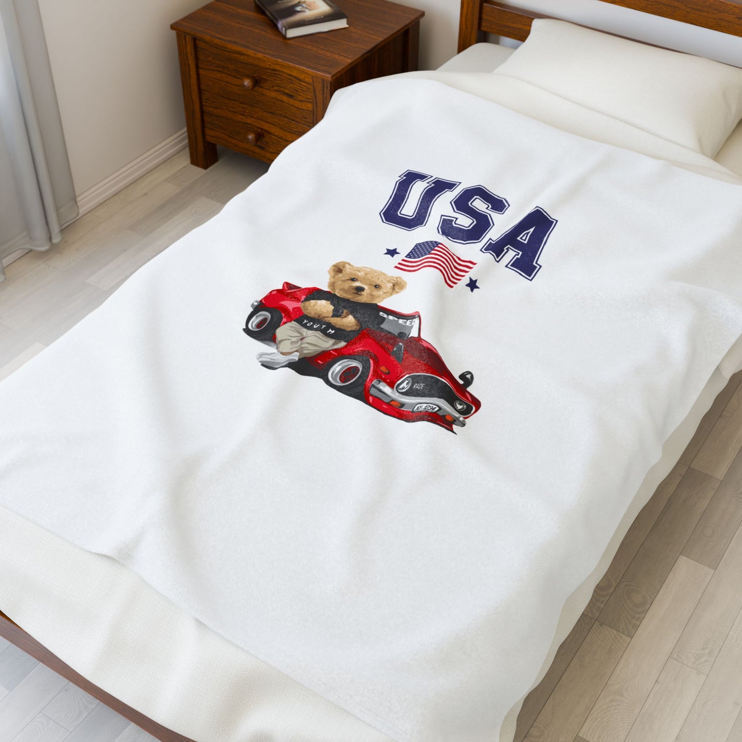Princess Grace  TEAM USA  Velveteen Plush Blanket