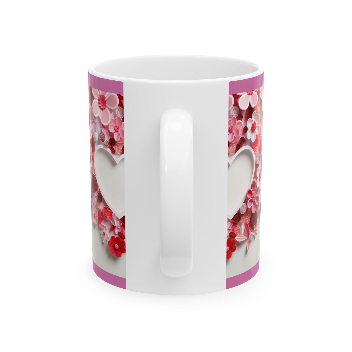 Princess Grace  Floral Heart Ceramic Mug  Perfect Gift for Valentine's Day & Mother's Day