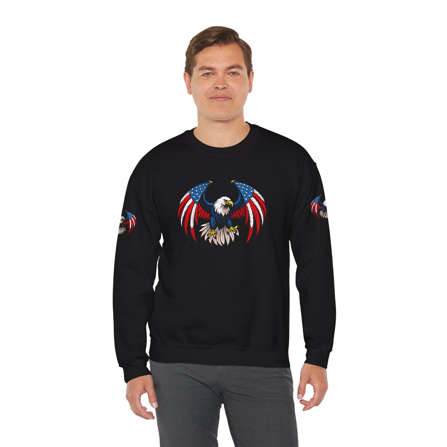 Princess Grace  Patriotic Eagle Sweatshirt  Unisex Heavy Blend Crewneck