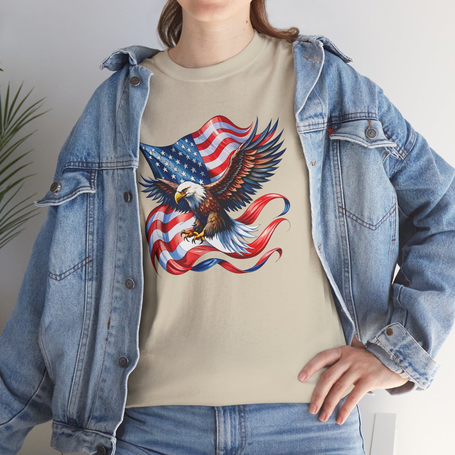 Princess Grace  Patriotic Eagle Graphic Unisex Heavy Cotton Tee