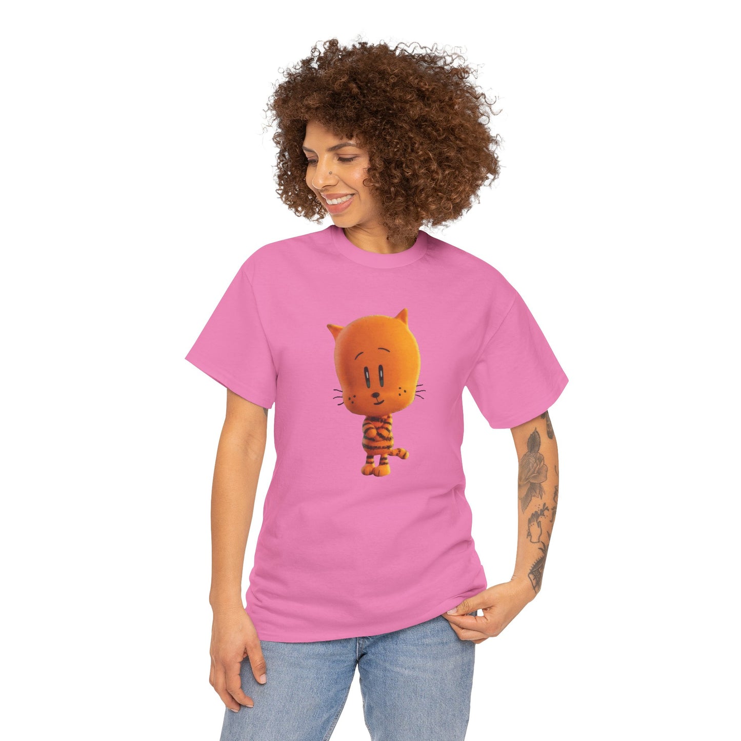 Princess Grace  Funny Cartoon Cat Unisex Heavy Cotton Tee