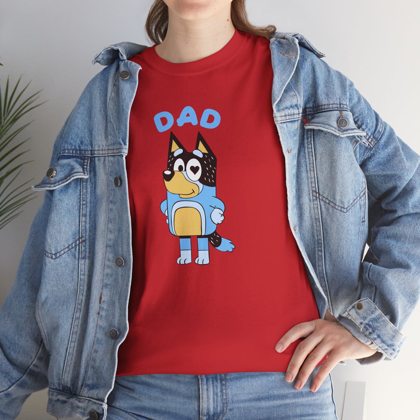 Princess Grace  Bluey Dad Cartoon Graphic Unisex Heavy Cotton Tee