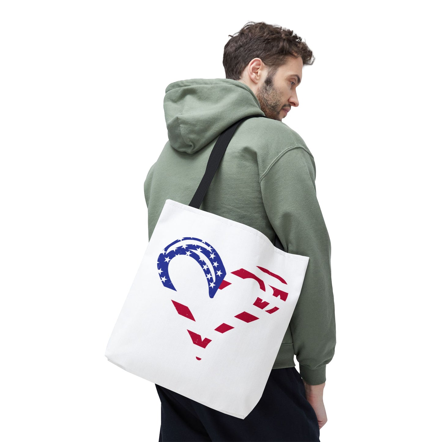 Princess Grace  Patriotic Heart Tote Bag  Ideal for Independence Day and Everyday Use