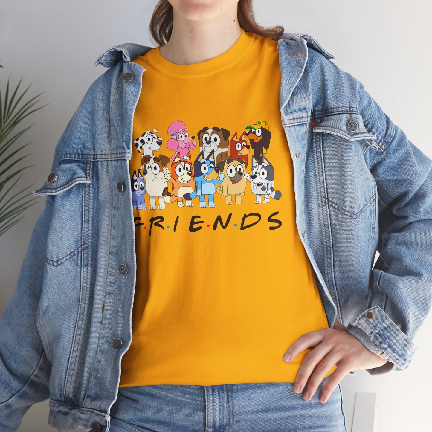 Princess Grace Bluey Friends Cartoon Unisex Heavy Cotton Tee  Fun & Playful Design