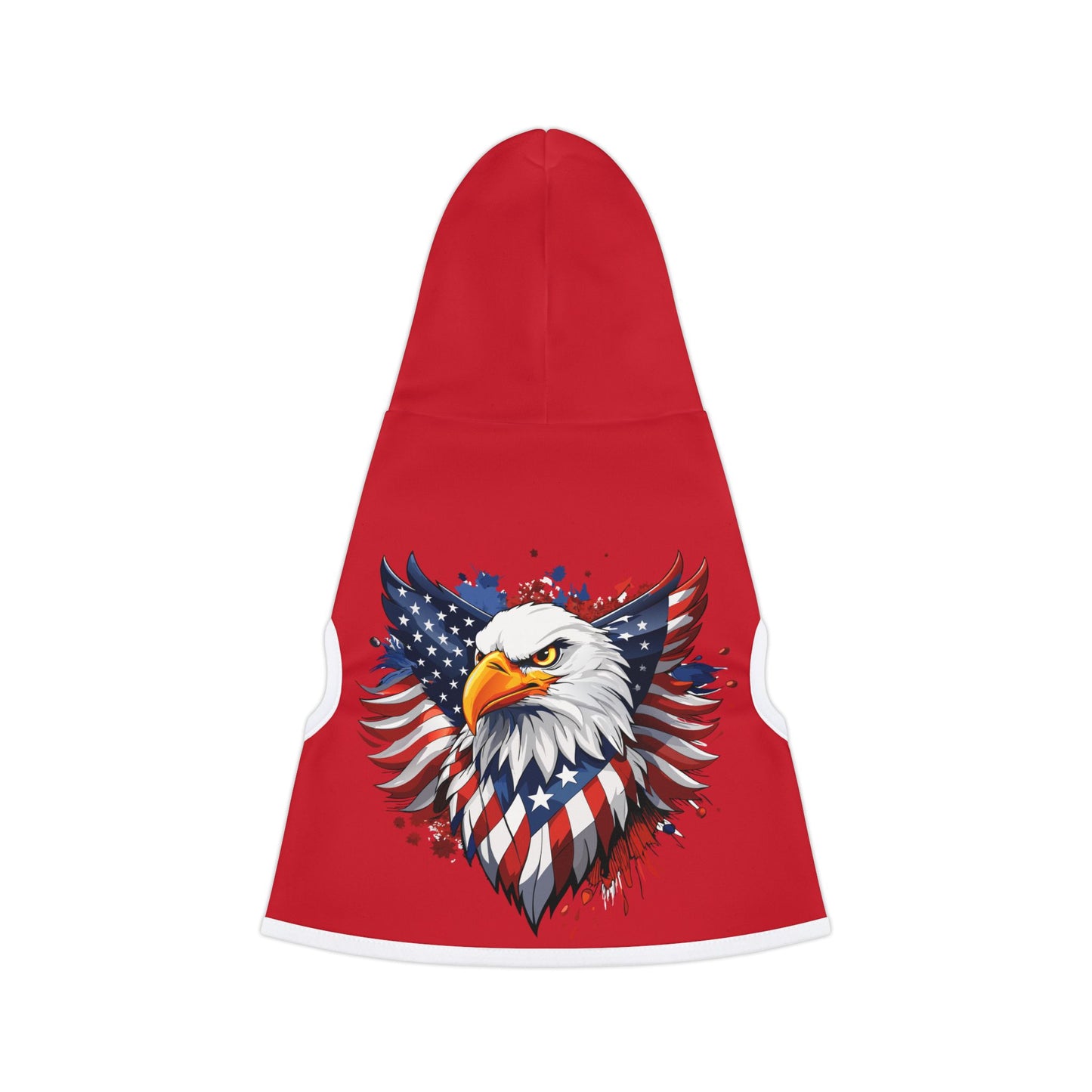 Princes Grace  Patriotic Eagle Pet Hoodie Perfect for National Holidays and Celebrations