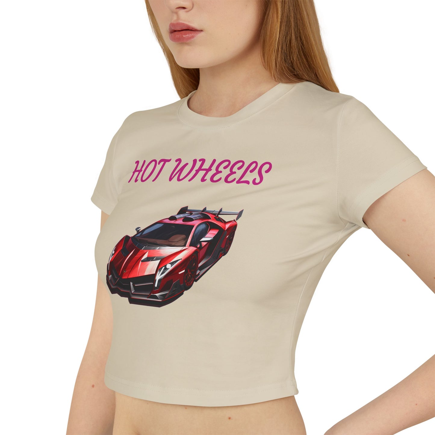 Princess Grace  Hot Wheels Women's Baby Tee Stylish Car Graphic Tee for Car Enthusiasts