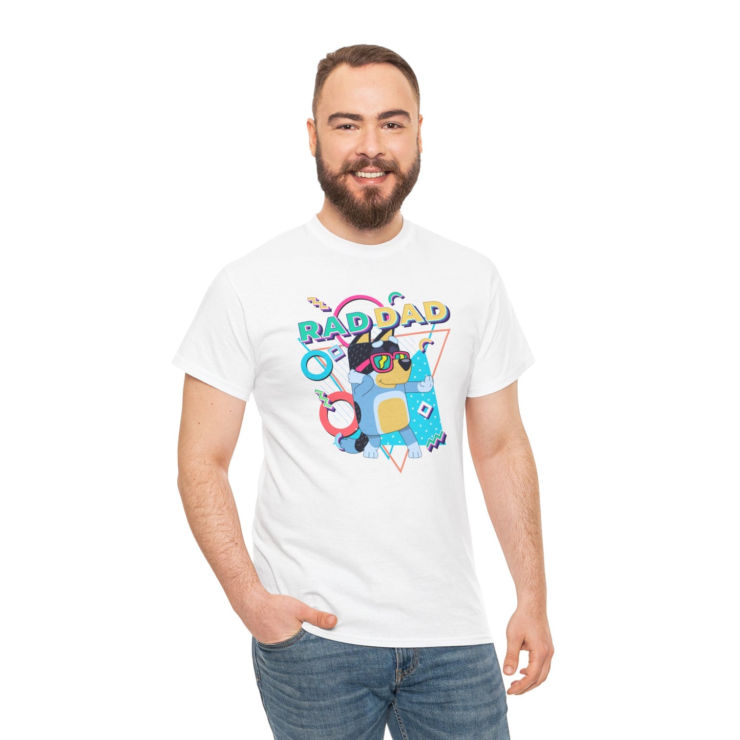 Princess Grace  Bluey  Funny Rad dad Unisex Heavy Cotton Tee  Perfect Gift for Cool Dads