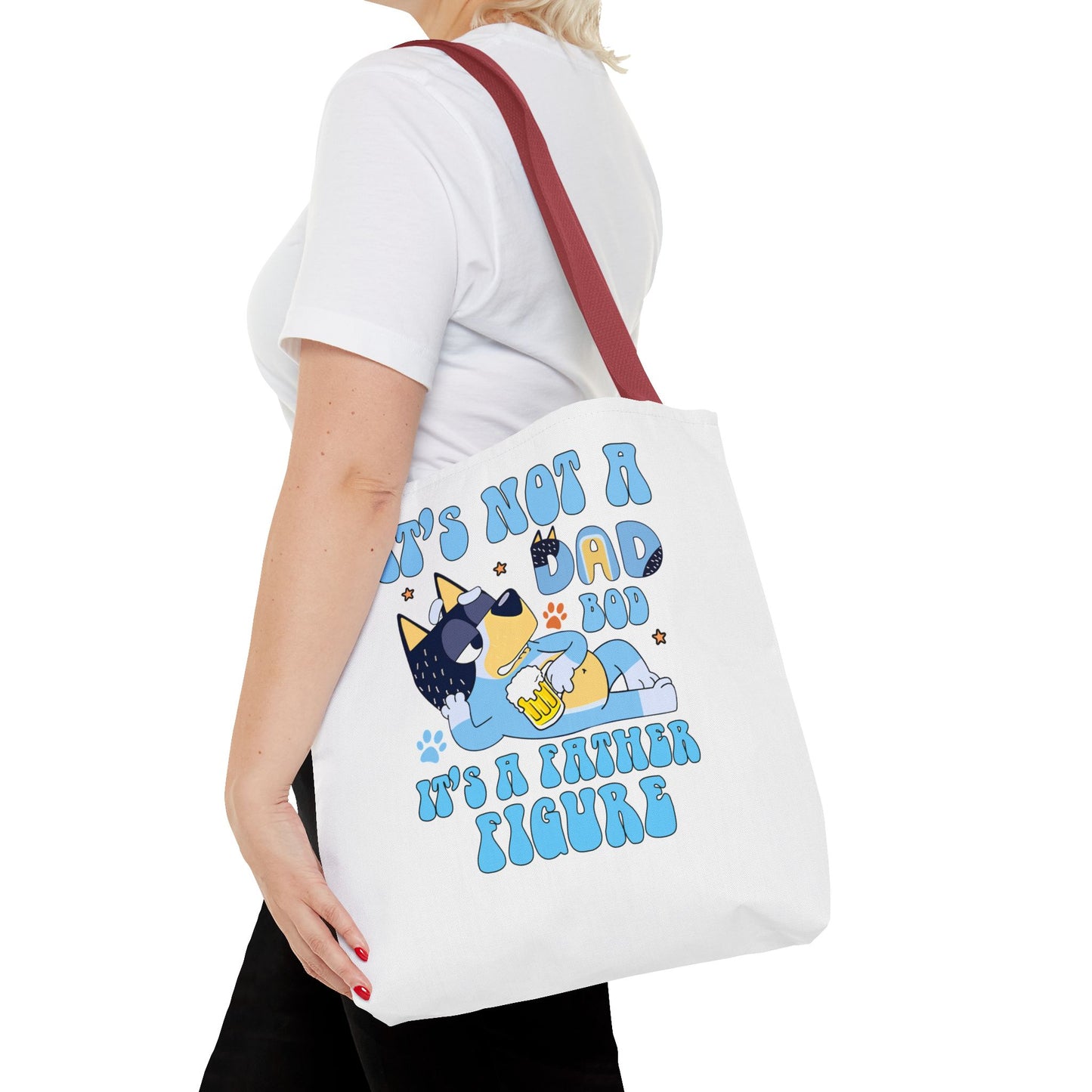 Funny Dad Tote Bag - "It's Not a Dad Bod, It's a Father Figure"