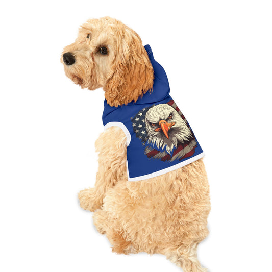 Princess Grace  Patriotic Eagle Pet Hoodie  Comfortable Dog Apparel for Independence Day