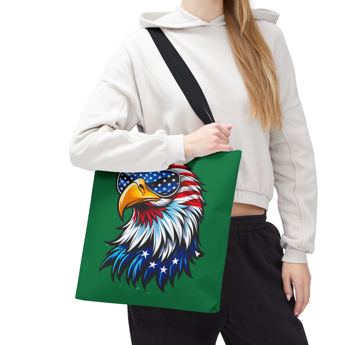 Princess Grace  American Eagle Tote Bag  Patriotic Eagle Design for Independence Day & Everyday Use