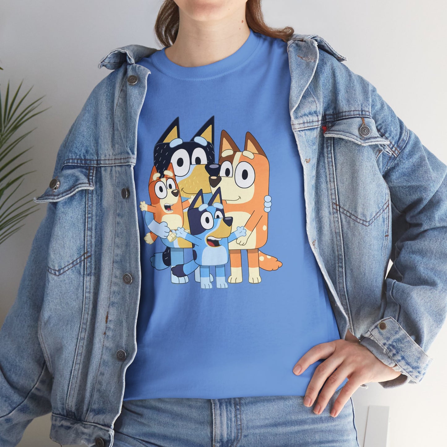 Princess Grace  Bluey Family Unisex Heavy Cotton Tee  Fun and Stylish for Kids and Adults