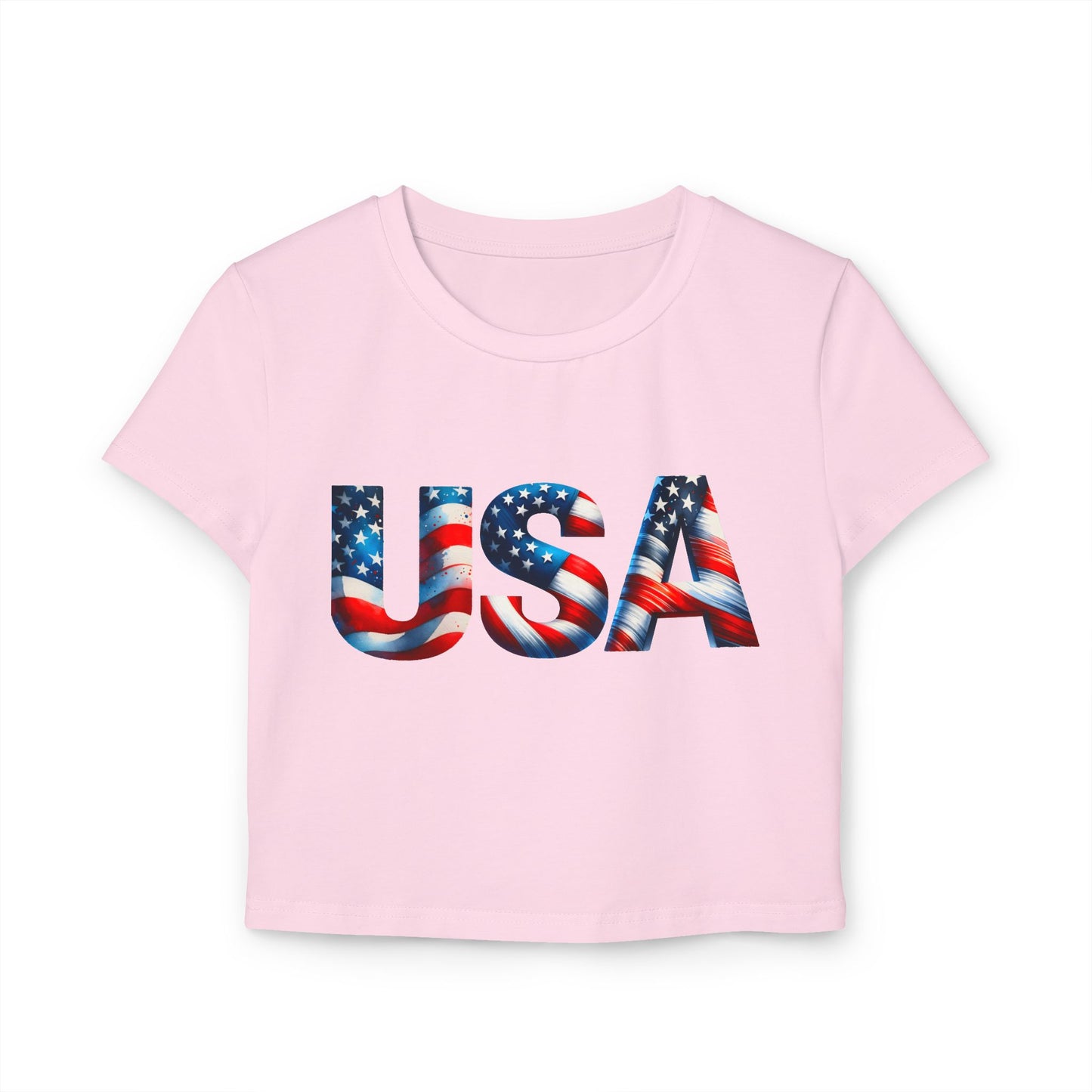 Princess Grace  Patriotic USA Women's Baby Tee  Celebrate Independence Day in Style