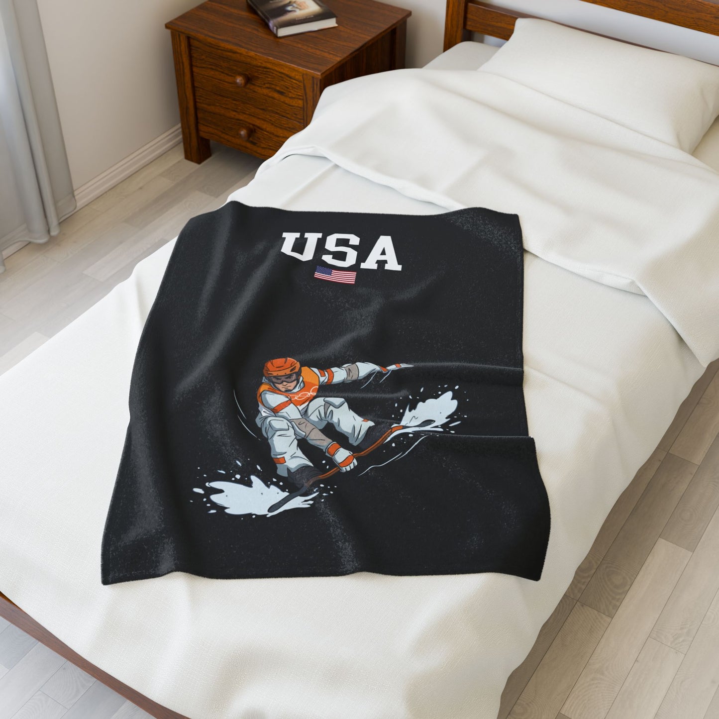 Princess Grace  TEAM USA  Velveteen Plush Blanket