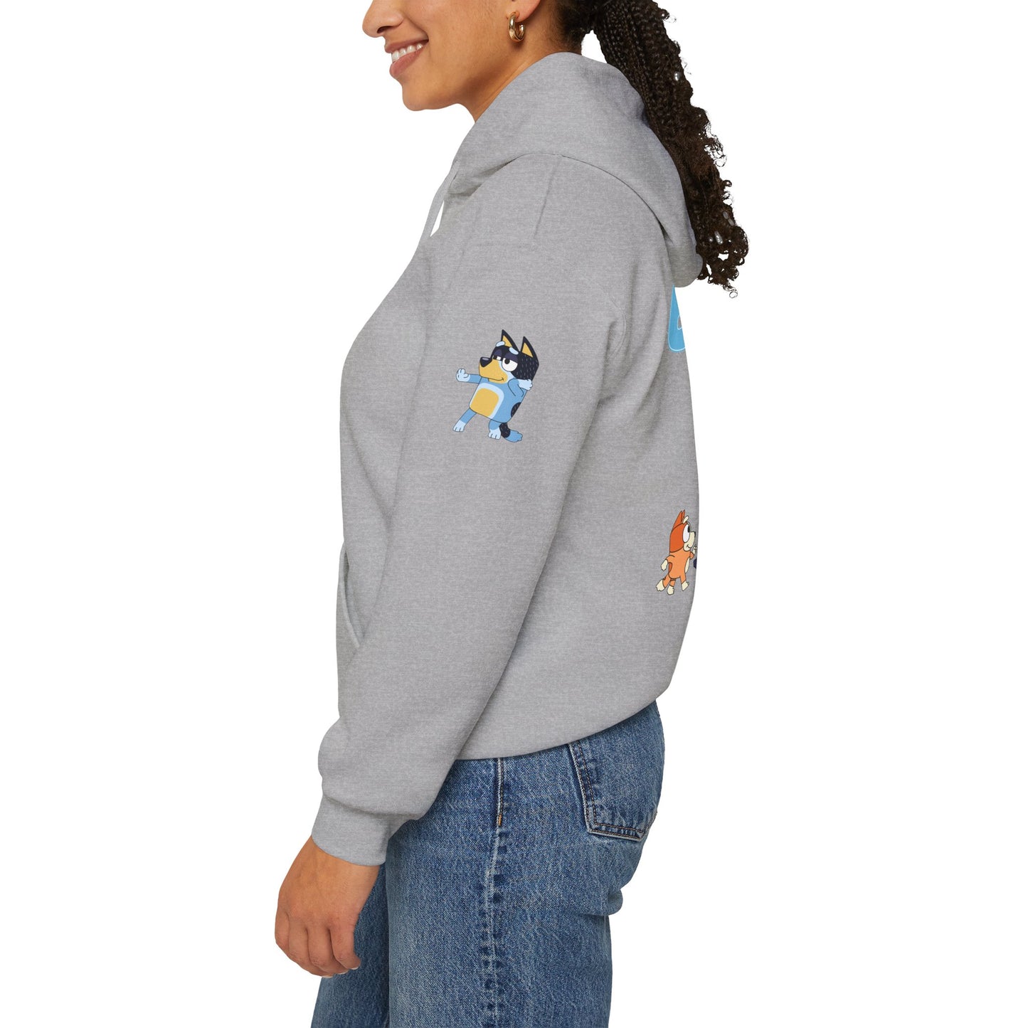 Princess Grace  Bluey Unisex Hoodie  Cozy Cartoon Sweatshirt for Kids & Adults