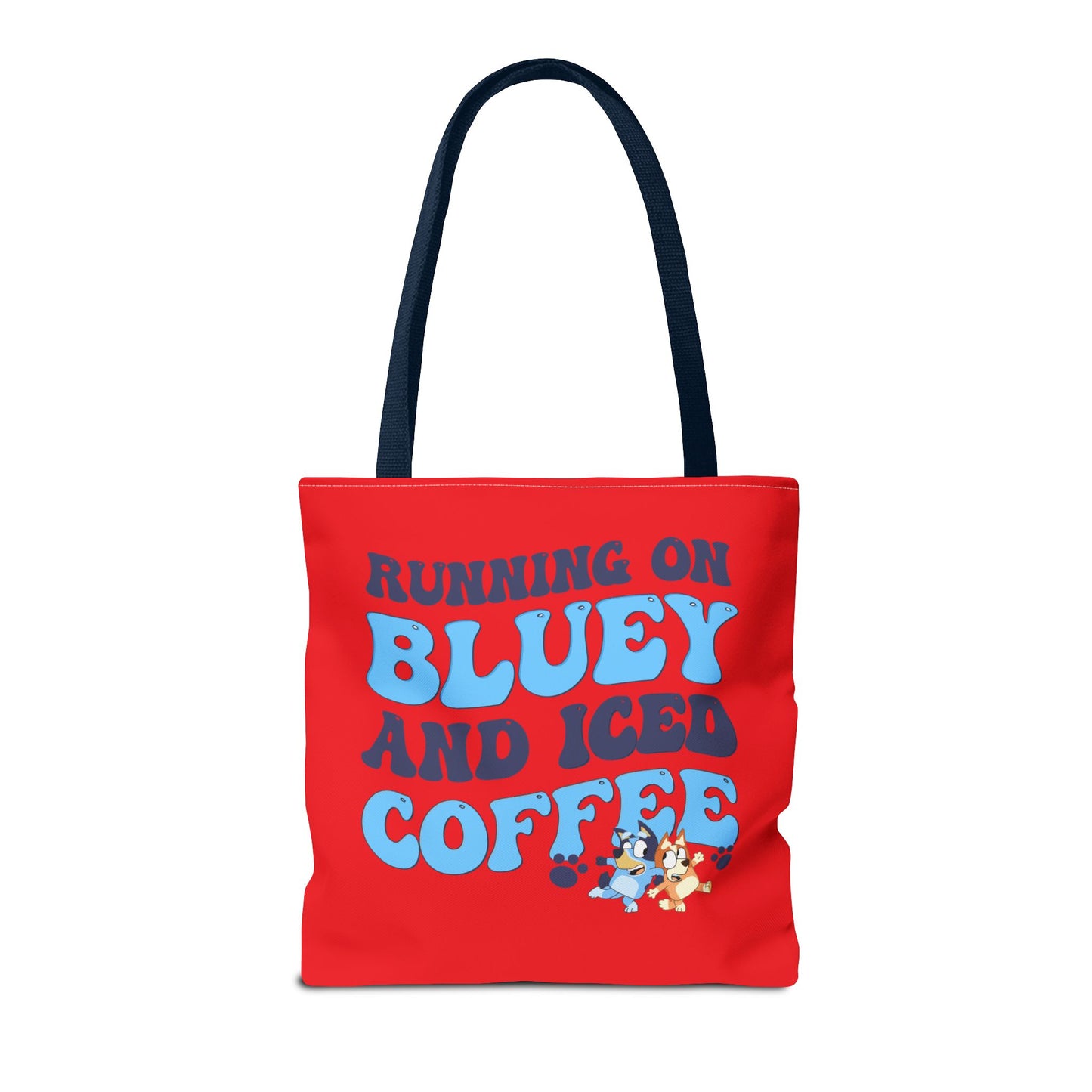 Princess Grace  Running on Bluey and Iced Coffee Tote Bag Fun & Functional Carryall