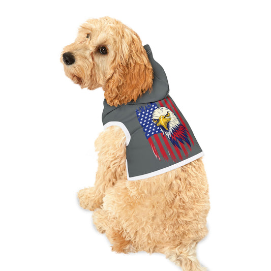 Princess Grace  Patriotic Eagle Pet Hoodie  Perfect for Holidays and Outdoor Adventures